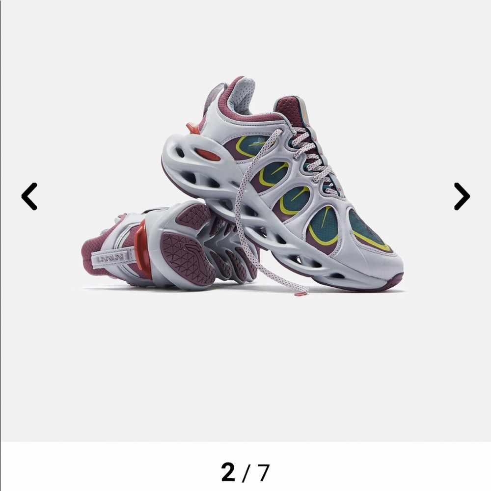 Li-Ning Arc Ace grey/maroon/teal size 5.5